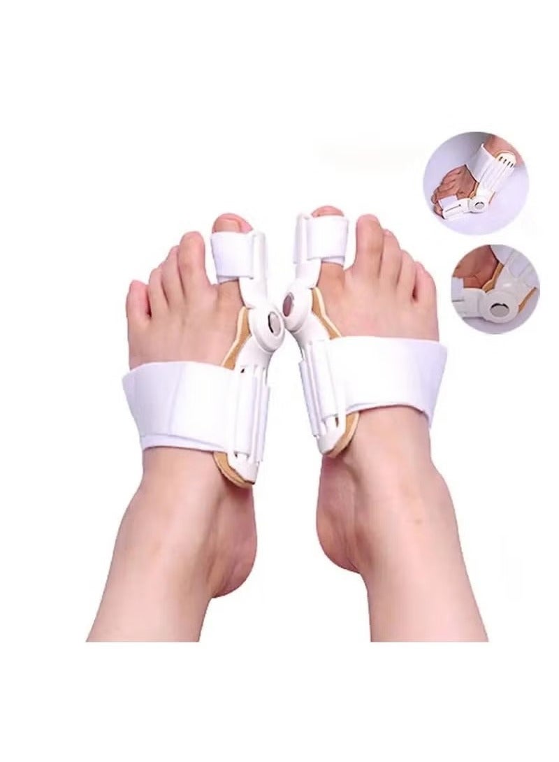 2 Pcs Bunion Corrector For Women And Men Big Toe Relief Adjustable Splint Pads Orthopedic Straightener Separator Hallux Valgus Day Night Supports Bunion Corrector For Big Toe - Image 2