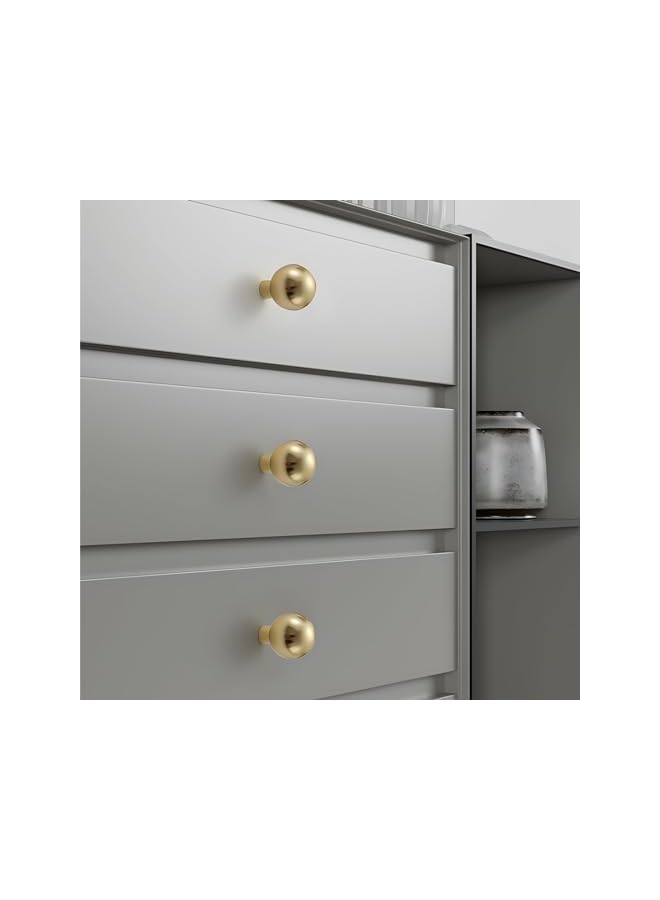 promass Cabinet Knobs,Gold Kitchen Cupboard Knobs Single Hole,Solid Zinc Cabinet Knobs with 6 Screws for Drawer, Wardrobe, Cabinets, Doors, Decoration, 6PCS - Image 2