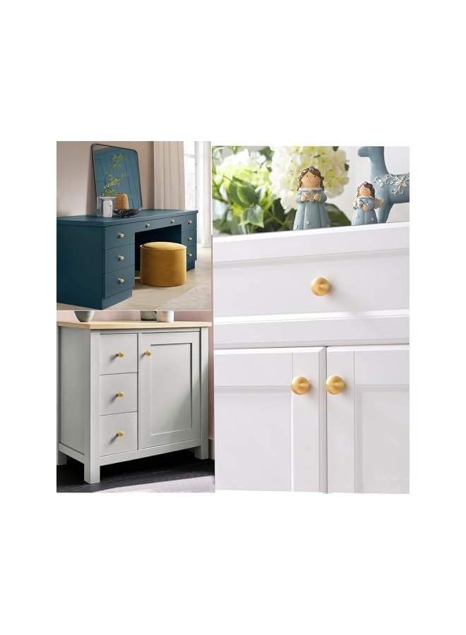 promass Cabinet Knobs,Gold Kitchen Cupboard Knobs Single Hole,Solid Zinc Cabinet Knobs with 6 Screws for Drawer, Wardrobe, Cabinets, Doors, Decoration, 6PCS - Image 3