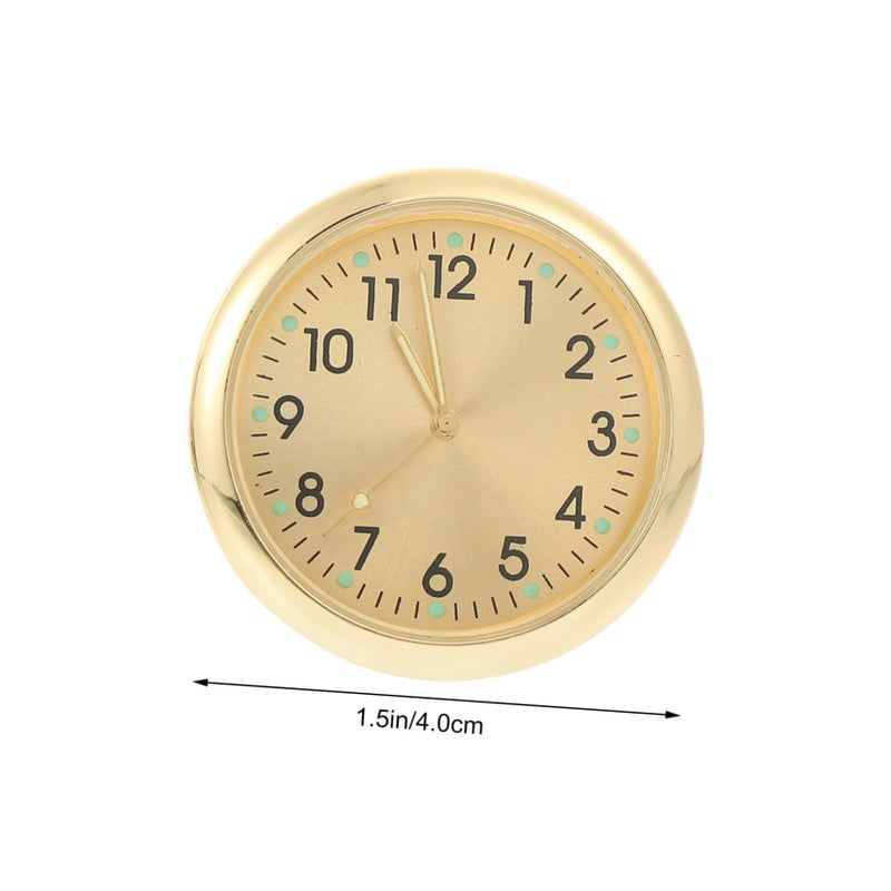 Luminous Mini Dashboard Clock 2Pcs Easy Install Car Home Office Decor - Image 3