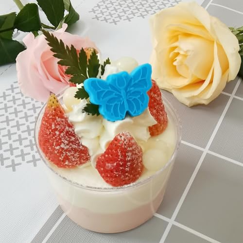 Tadonyny Mini Butterfly Silicone Molds for Chocolate Gummy Candy, Butterfly Mint Molds Ice Cube Molds with Scraper (butterfly) - Image 4