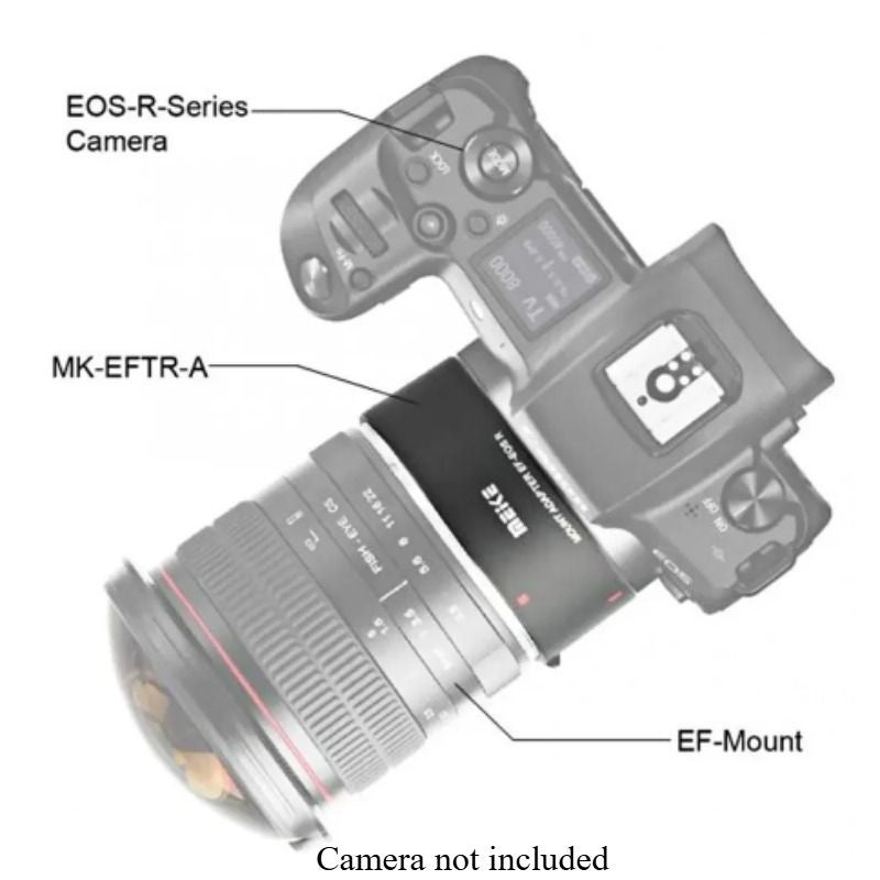 Meke Meike Meke Mk-eftr-a Ef-eos R Auto Focus Full Frame Lens Adapter Ring for Canon EF Lens to Canon RF Camera EOS R R6 RP R5 R3 R7 R10 - Image 2