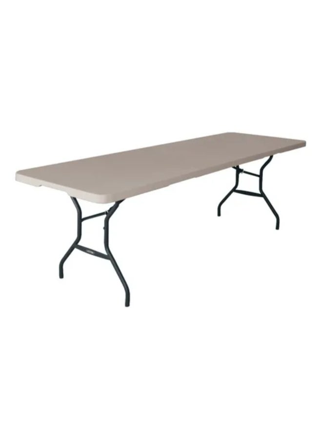 طاولة قابلة للطي مستطيلة أبيض وأسود 8 قدم80219