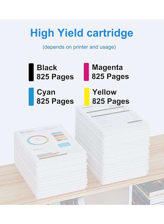 erorex Compatible Ink Cartridge Replacement For Hp 912 912Xl Ink Cartridges For Hp Officejet Pro 8012 8015 8010 8022 8020 8025 8024 8014 8017 8021 8023 Aio Printer Multipack Of 4 - Image 3