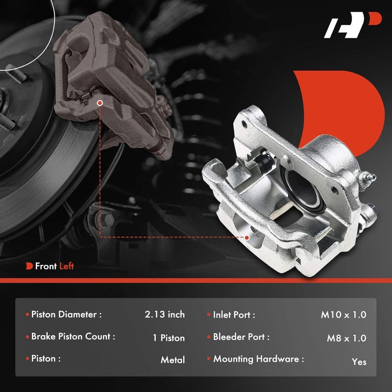 A-Premium Disc Brake Caliper Assembly with Bracket for Mazda Miata 2001-2005 L4 1.8L Front Left Driver Side - Image 2
