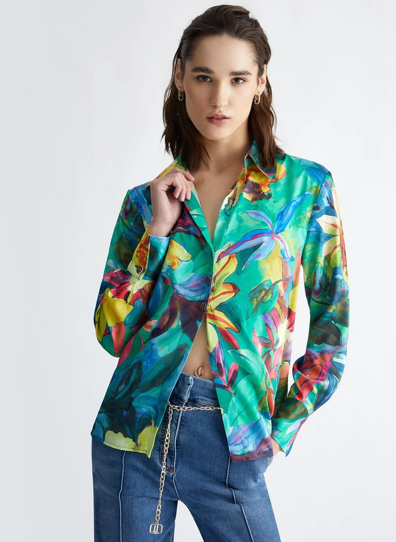 ليو جو قميص بطبعة أزهار من ليو جو بيتر