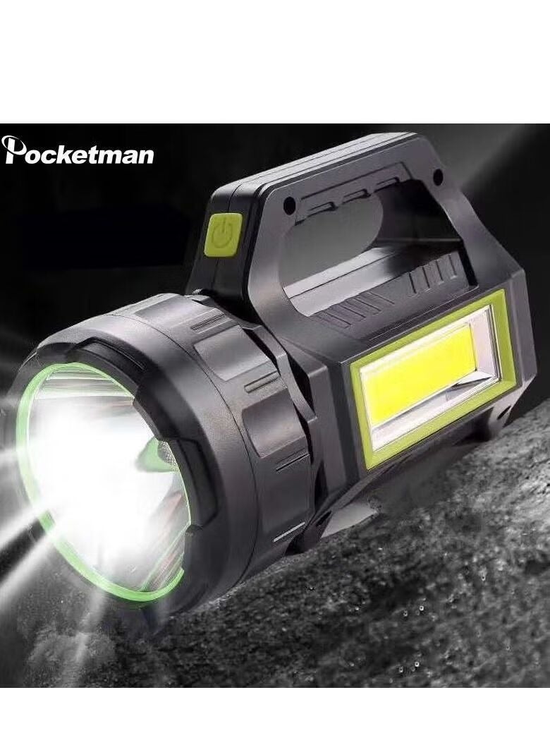 Portable waterproof, USB rechargeable flashlight, powerful spotlight, perfect for camping and outdoor activities - Image 2