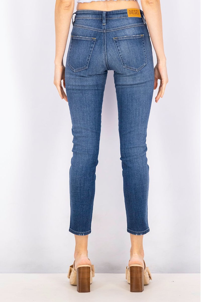 DIESEL Women Slim Fit Plain Stretchable Denim Jeans, Blue - Image 3