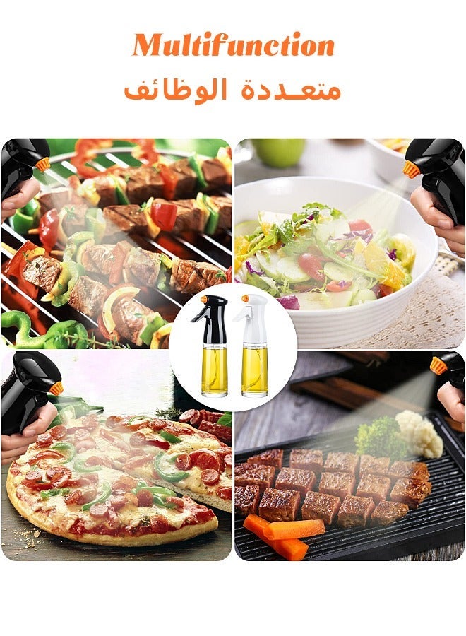 MITOYO 230ml Glass Olive Oil Sprayer Bottle with Two Nozzles - Kitchen Oil Dispenser for Air Fryer, BBQ, Salad, Baking - Image 2
