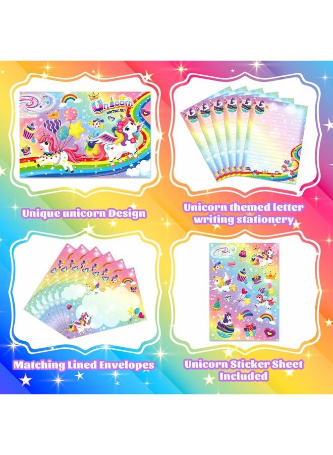 Kidepoch Unicorn Lined Stationary Set - 30 Sheets + 20 Envelopes, 8.3 x 5.9 Inch Paper, White - Image 3