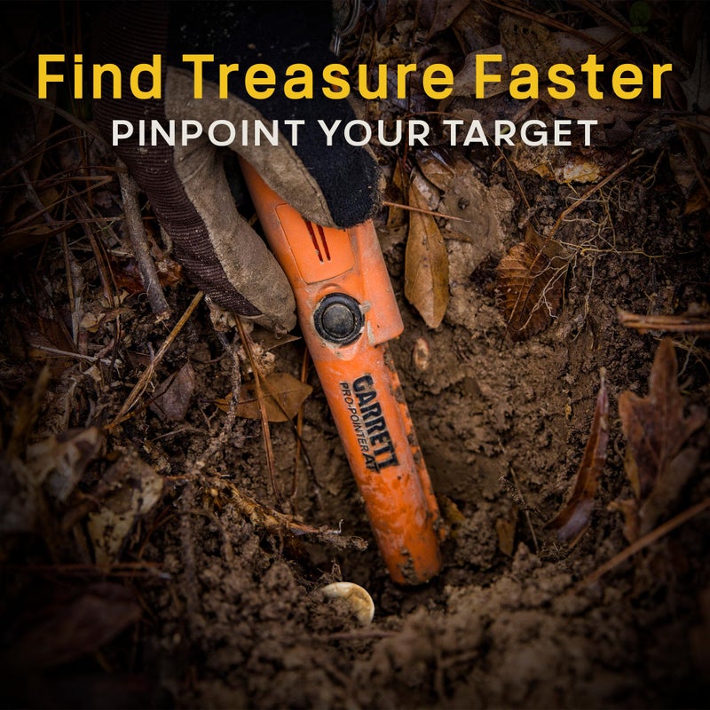 Garrett Pro-Pointer at & Edge Digger Bundle – Waterproof Pinpointer, 20ft Submersible, Fast Retune, Includes Sheath, Camo Finds Pouch & Belt Holster