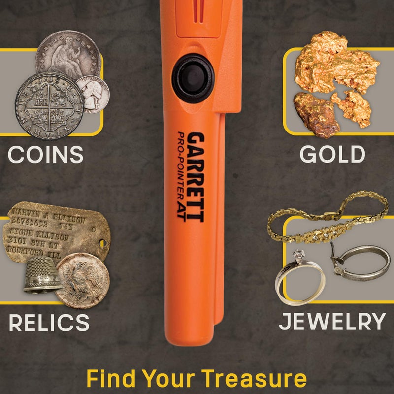 Garrett Pro-Pointer at & Edge Digger Bundle – Waterproof Pinpointer, 20ft Submersible, Fast Retune, Includes Sheath, Camo Finds Pouch & Belt Holster