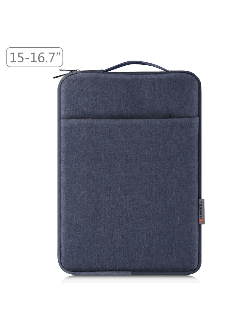 HAWEEL 15.6-17-Inch Sleeve Case Zipper Laptop Handbag(Blue)  - Image 1
