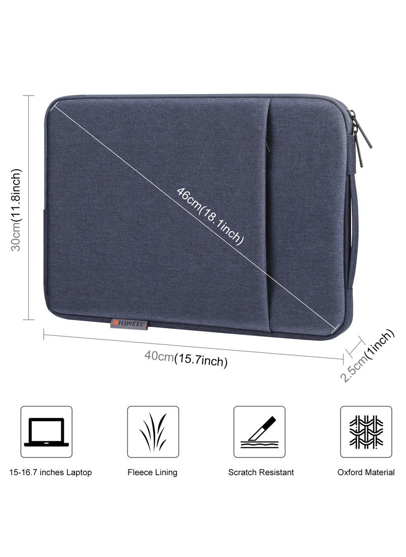HAWEEL 15.6-17-Inch Sleeve Case Zipper Laptop Handbag(Blue)  - Image 2