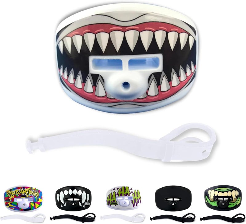 DAMAGE CONTROL Pacifier Mouthpiece – Football Mouthguard with Helmet Strap, Protects Teeth, Jaw & Mouth – Mouth Piece for Sports, No Boiling, Allows Airflow – Gear for Adults & Youth (Jawsome 2.0) - Image 1