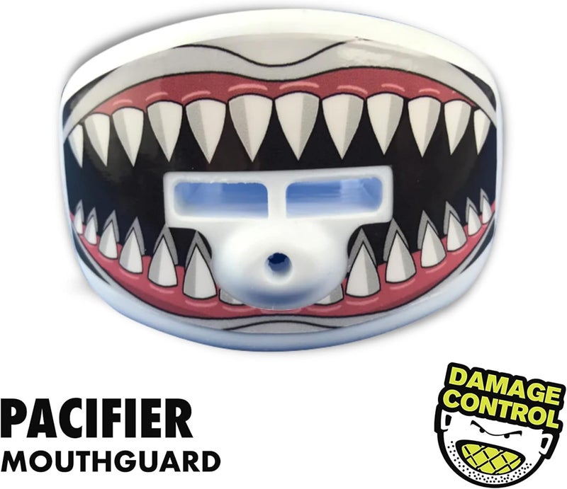 DAMAGE CONTROL Pacifier Mouthpiece – Football Mouthguard with Helmet Strap, Protects Teeth, Jaw & Mouth – Mouth Piece for Sports, No Boiling, Allows Airflow – Gear for Adults & Youth (Jawsome 2.0) - Image 3