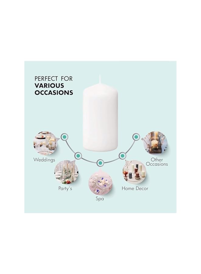 Green Tiger White Pillar Candles Set – 10PCS, 3cm x 5cm Dripless Wax Candles, Long-Lasting Burn for Home Décor, Weddings, Churches, Parties, and Special Events - Image 5