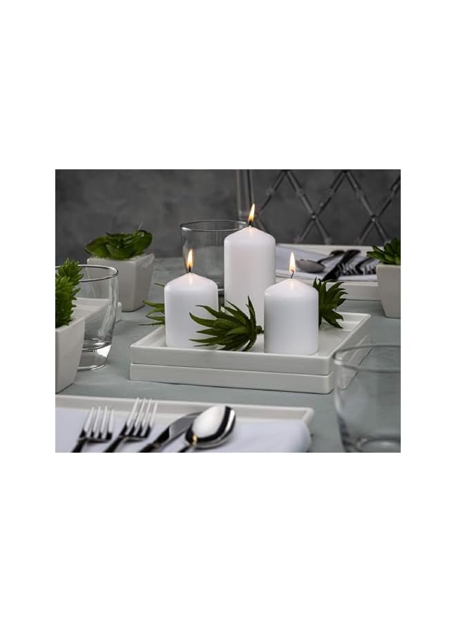 Green Tiger White Pillar Candles Set – 10PCS, 3cm x 5cm Dripless Wax Candles, Long-Lasting Burn for Home Décor, Weddings, Churches, Parties, and Special Events - Image 3
