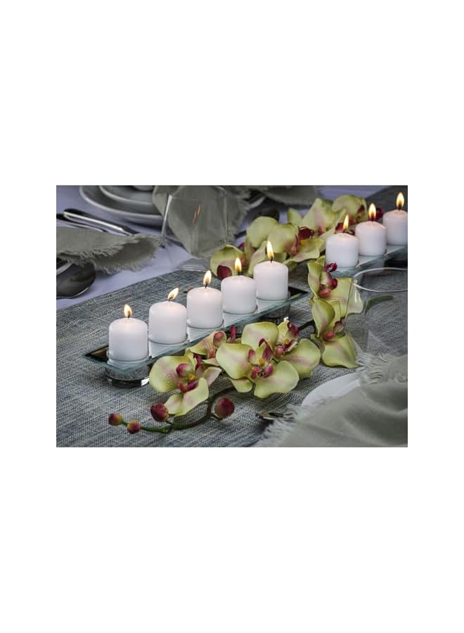 Green Tiger White Pillar Candles Set – 10PCS, 3cm x 5cm Dripless Wax Candles, Long-Lasting Burn for Home Décor, Weddings, Churches, Parties, and Special Events - Image 4