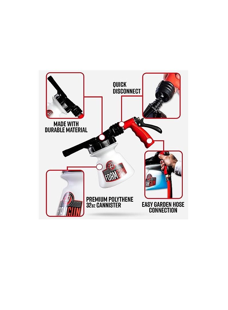 Adam's Polishes Adam’s Standard Foam Gun & Car Shampoo - Car Wash & Car Cleaning Auto Detailing Kit | Soap Shampoo & Garden Hose for Thick Suds | No Pressure Washer Required | Car Wax Tool Supplies.  - Image 3