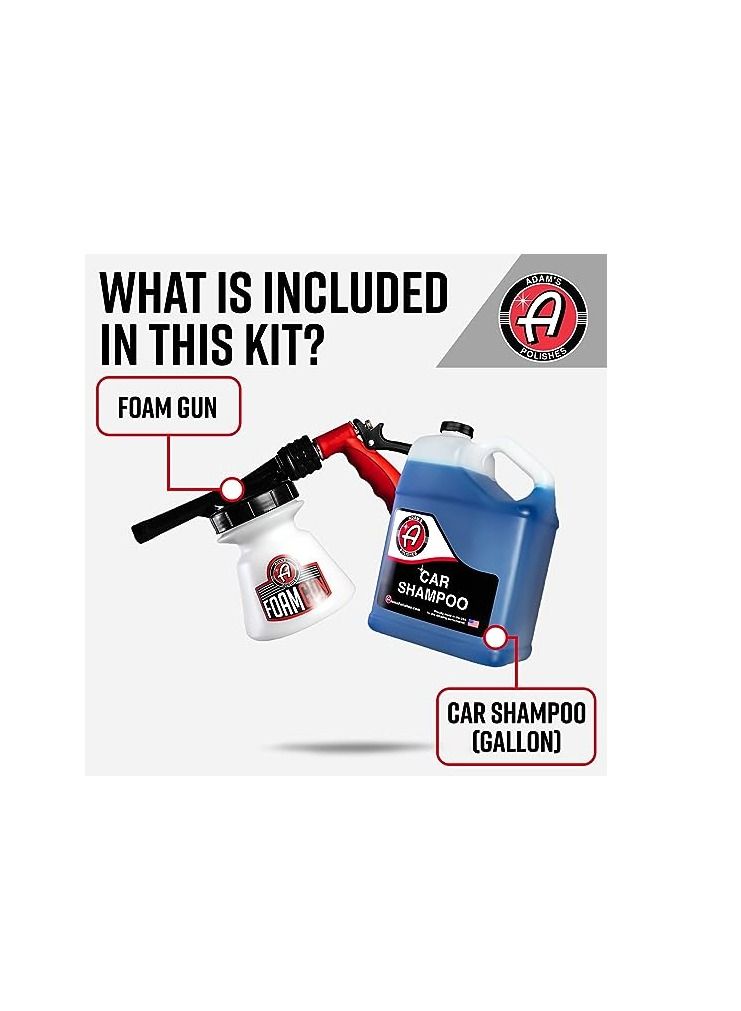 Adam's Polishes Adam’s Standard Foam Gun & Car Shampoo - Car Wash & Car Cleaning Auto Detailing Kit | Soap Shampoo & Garden Hose for Thick Suds | No Pressure Washer Required | Car Wax Tool Supplies.  - Image 2