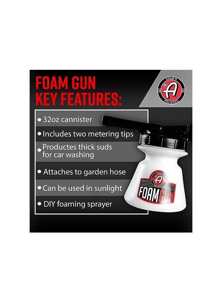 Adam's Polishes Adam’s Standard Foam Gun & Car Shampoo - Car Wash & Car Cleaning Auto Detailing Kit | Soap Shampoo & Garden Hose for Thick Suds | No Pressure Washer Required | Car Wax Tool Supplies.  - Image 4