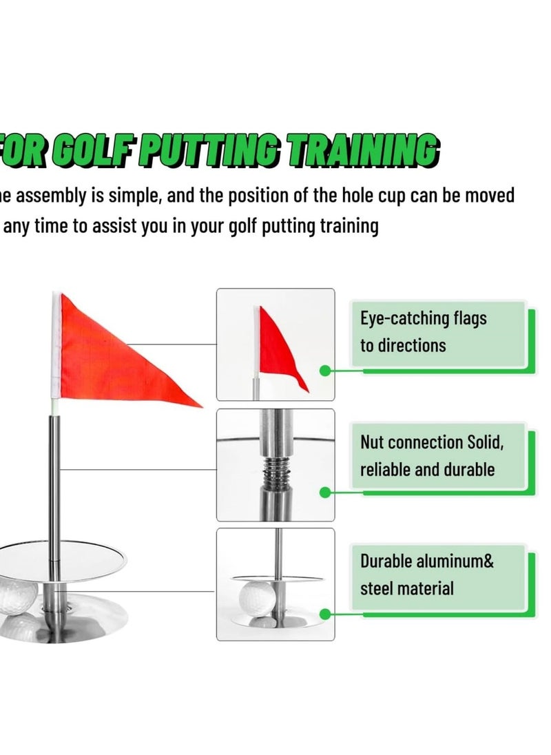 Generic - Golf Putting Hole, 360° Golf Green Practice Hole Cup Indoor and Outdoor, Portable Putting Hole for Golf Putt Training, Durable Stainless Steel and Aluminum - Image 1