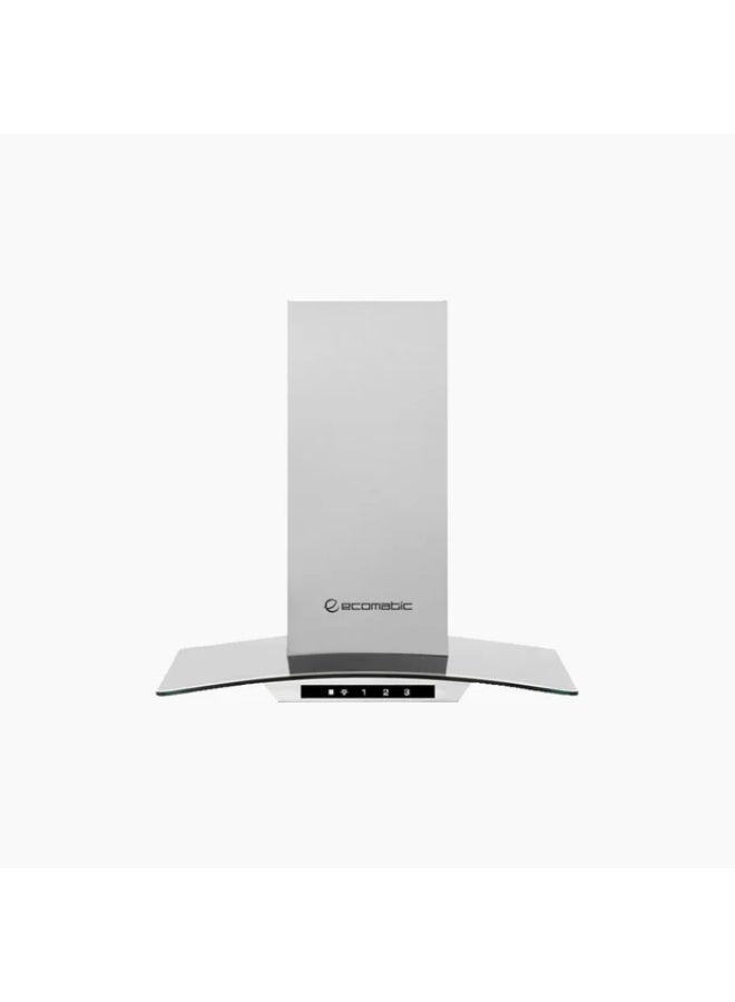 شفاط بلت إن ايكوماتيك، 60 سم، تاتش، ريموت كنترول، كيرڤى، H6210KGTX- فضي