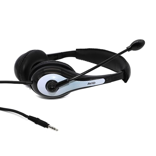 Avid AE-36 White On-Ear Stereo Headphones with Boom Microphone (10-Pack) - Image 4