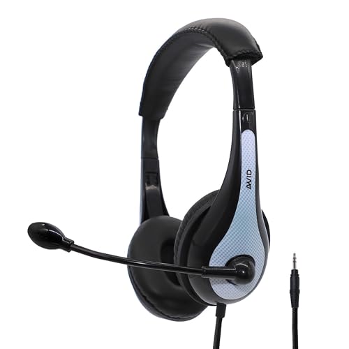 Avid AE-36 White On-Ear Stereo Headphones with Boom Microphone (10-Pack) - Image 2