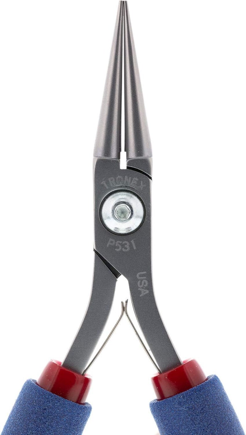 Tronex Model 731 Ergonomic Round Nose Pliers with Cushion Grips - Image 2