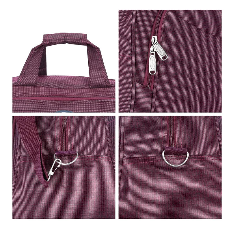 Senator 20 Travel Duffle Bag for Unisex Lightweight Nylon Bag Multi Pocket Water & Scratch Resistant Adjustable Shoulder Strap Weekend Bag Convenient Carry On Luggage for Camping Training 34L Maroon EA220  | Best Price UAE
