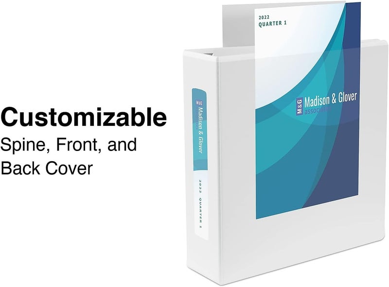 Staples 3 Inch Heavy-Duty View Binder with D-Rings (White) - Image 2