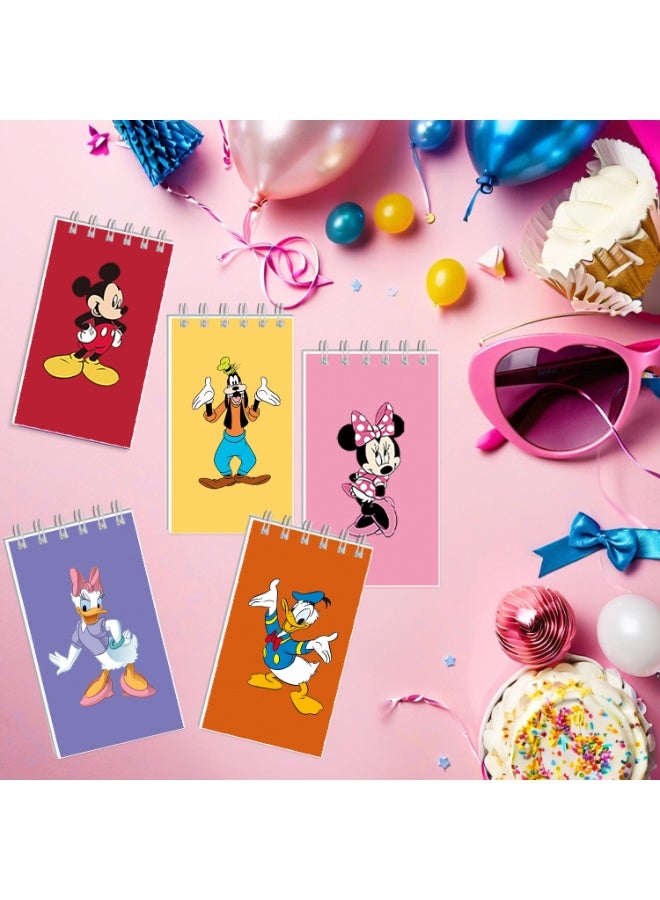 MAGNISHAN Mickey Mouse Donald Duck Theme Kids Notebooks 10pcs Set 10x6cm 24 Pages - Image 1