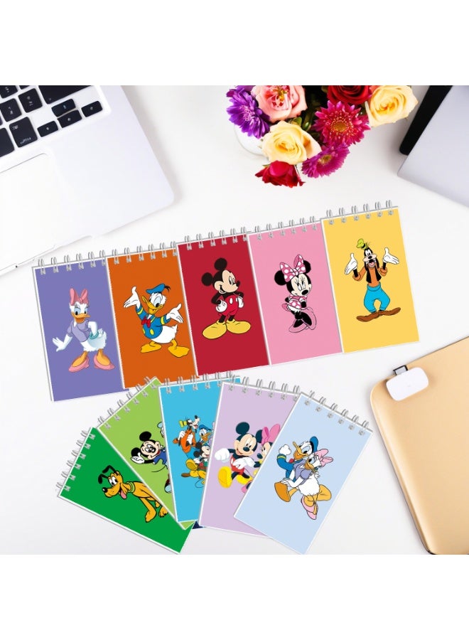 MAGNISHAN Mickey Mouse Donald Duck Theme Kids Notebooks 10pcs Set 10x6cm 24 Pages - Image 5