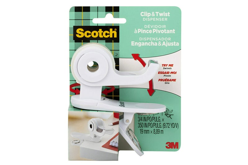 Scotch Desktop Tape Dispenser, White, Great for Gift Wrapping, 1 Dispenser - Image 1