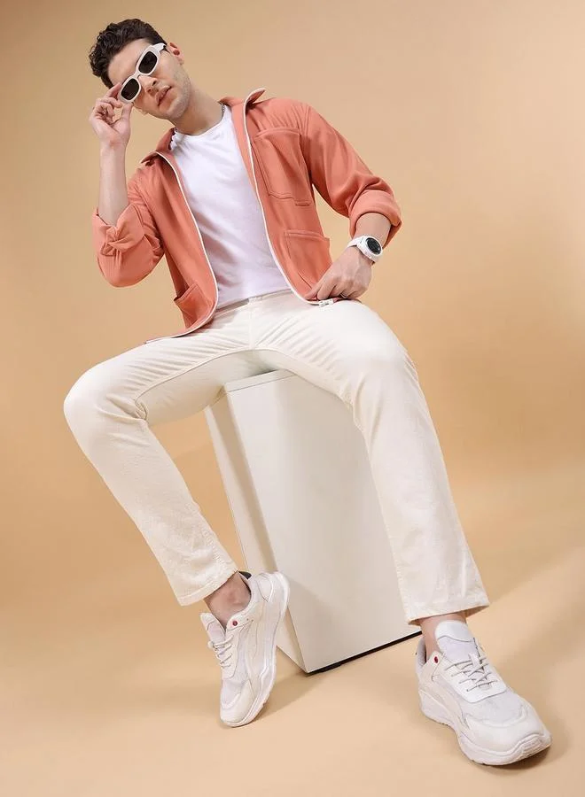 The Indian Garage Co Off White Men Skinny Fit Solid Jeans for Men | Best Price UAE