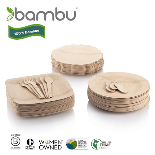 Bambu Pack of 250 - Bamboo Spoons Disposable Set, Biodegradable Eco Friendly Products, Bamboo Utensils for Events, Compostable Cutlery - Bulk Case - Image 5
