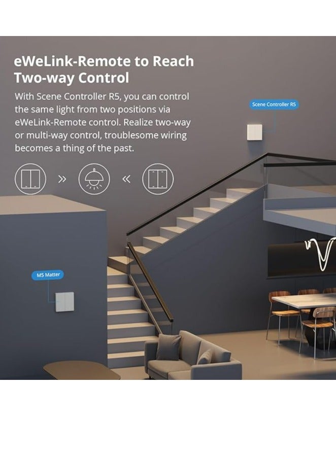 سونوف M5-3C-86W SwitchMan مفتاح حائط ذكي بثلاثة أزرار (يدعم Matter)، تحكم عن بُعد / صوتي، مشاركة التحكم، المشاهد الذكية، مؤقت العد التنازلي، واي فاي 2.4GHz، قدرة قصوى 2200 واط، يعمل مع أليكسا وGoogle Home، اللون الأبيض. - Image 3