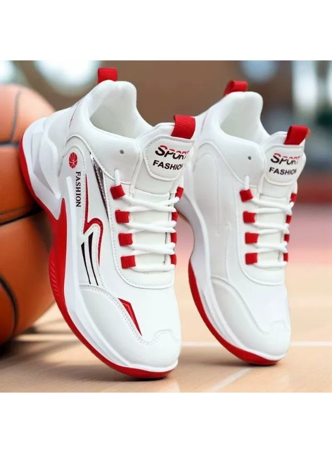 Men's Lace-up Chunky Sneakers, Athletic Shoes, Shock Absorbing And Breathable Shoes For Running Basketball Workout Gym