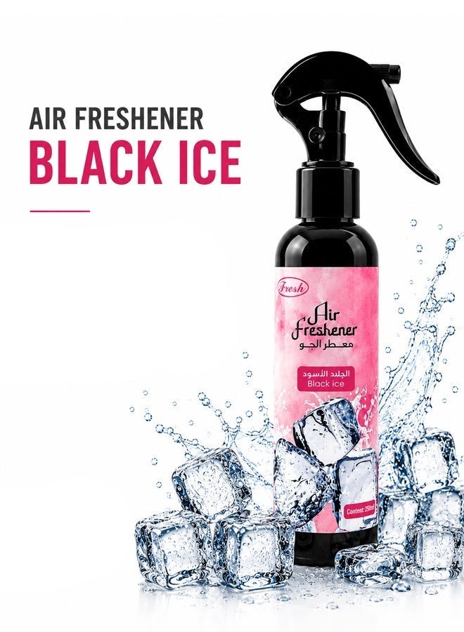 Fresh Black Ice Air Freshener Spray for Car Home Office Room Freshener Long Lasting Fragrance Odour Eliminator Quick Freshening Mist Air Care Spray - Image 1