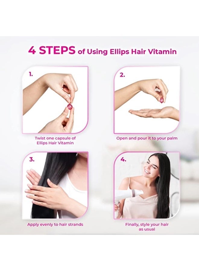Ellips Hair Treatment, Hair Vitamin Heat Protection - 8 Pieces - Image 3