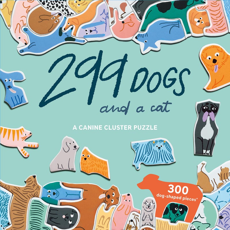 Laurence King 299 Dogs (and a cat) 300 Piece Cluster Puzzle - Image 3