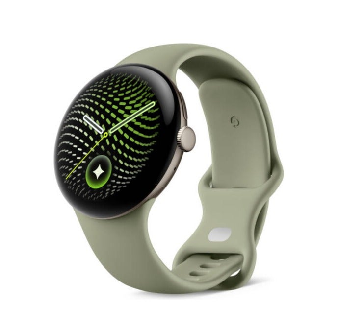 Google Pixel Watch 5 Smartwatch 41mm – Actua 360 Domed Display, Snapdragon W5 Gen 2, Advanced Health Sensors, Bluetooth 6.0, Wi-Fi & LTE, Satin Pyrite Aluminum Case with Olive Active Band Olive - Image 1