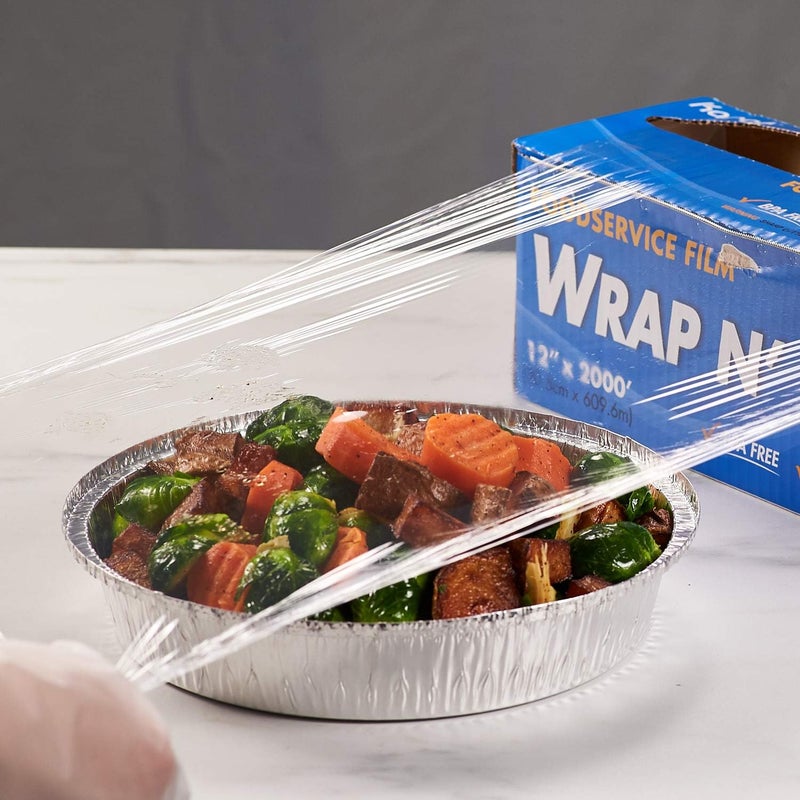Karat 12-Inch x 2000 ft WRAP N’ GO Foodservice Film with Serrated Cutter - Image 4