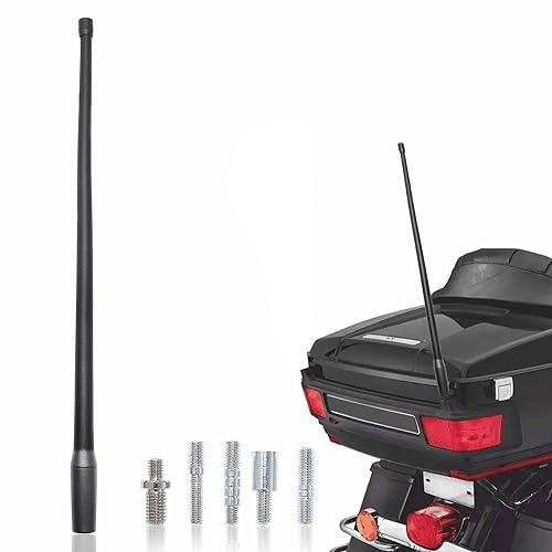 Anina 1-Pack 13 Inch Antenna Mast for 1998-2022 Harley Davidson Motorcycle Aerial Antenna for FM/AM Radio Signal Reception Car Wash Proof - Durable Flexible Rubber - Image 1