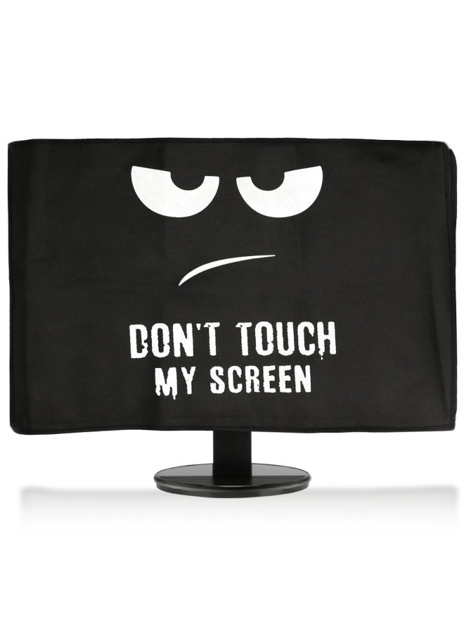 kwmobile Monitor Cover For 24-26 Monitor - Dust Cover Pieces Monitor Case Screen Display Protector - White Black  - Image 3