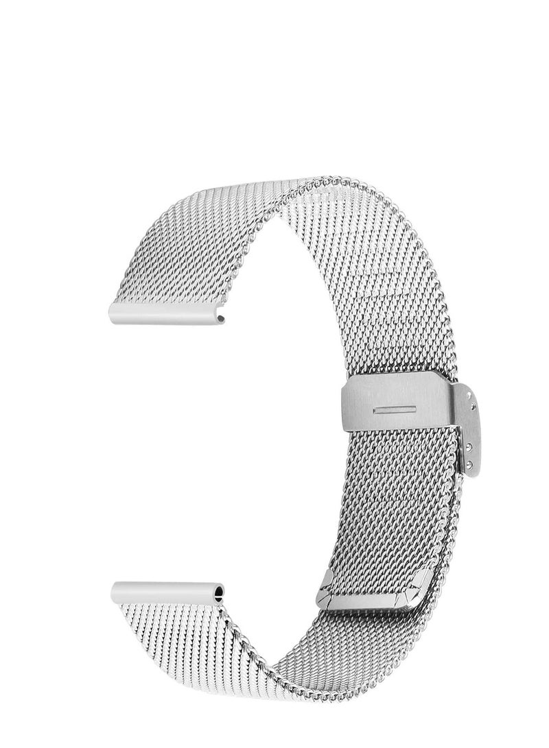 Watch 20mm Quick-Release Stainless Steel Band Watch Strap for Samsung Galaxy 5 / Watch 5 Pro 2022 Silver - Image 2