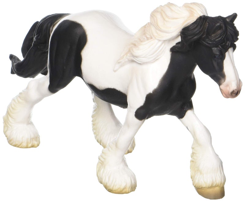 CollectA تمثال حيوان فينيل لجواد غجري أسود وأبيض من كولكتا - Image 3