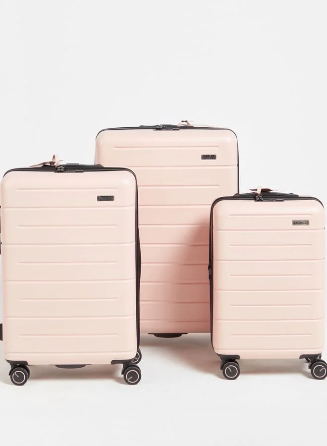 Wave Textured Hardcase Luggage Trolley Bag with Retractable Handle